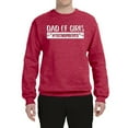 thumbnail image 2 of Wild Bobby, Outnumbered Dad with Girls Gift, Father's Day, Unisex Crewneck Graphic Sweatshirt, Vintage Heather Red, X-Large, 2 of 3