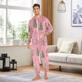 thumbnail image 6 of FORMRS Onesies Pajama for Adults Unisex Hoodie Winter Jumpsuit One Piece Sleepwear, Sizes S-2XL, Pink Gingerbread House, 6 of 7