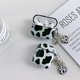 thumbnail image 3 of Compatible con estuche AirPods con llavero de vaca linda para niñas en blanco y negro, 3 of 5
