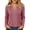 Pink, variant on SETOOFF Womens V Neck Henley Pleated Pullover Long Sleeve Shirts Loose Fit Lightweight Tunic Blouses for Women Dressy Casual Work Business Casual Dailywear Fashion