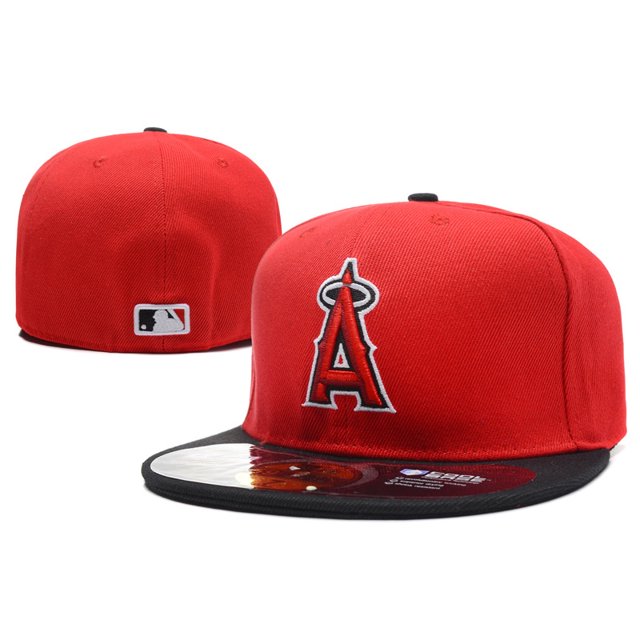 MLB Gorra Completa De Ala Plana De Béisbol Tamaño Ángeles Cerrado Número Hip-hop