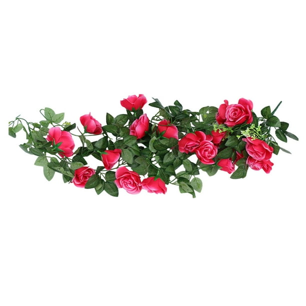 Advancent Planta de flores artificiales, rosas falsas, plantas decorativas, rosas colgantes, autoensamblaje para fiesta, restaurante, decoración Decoración Rosa roja