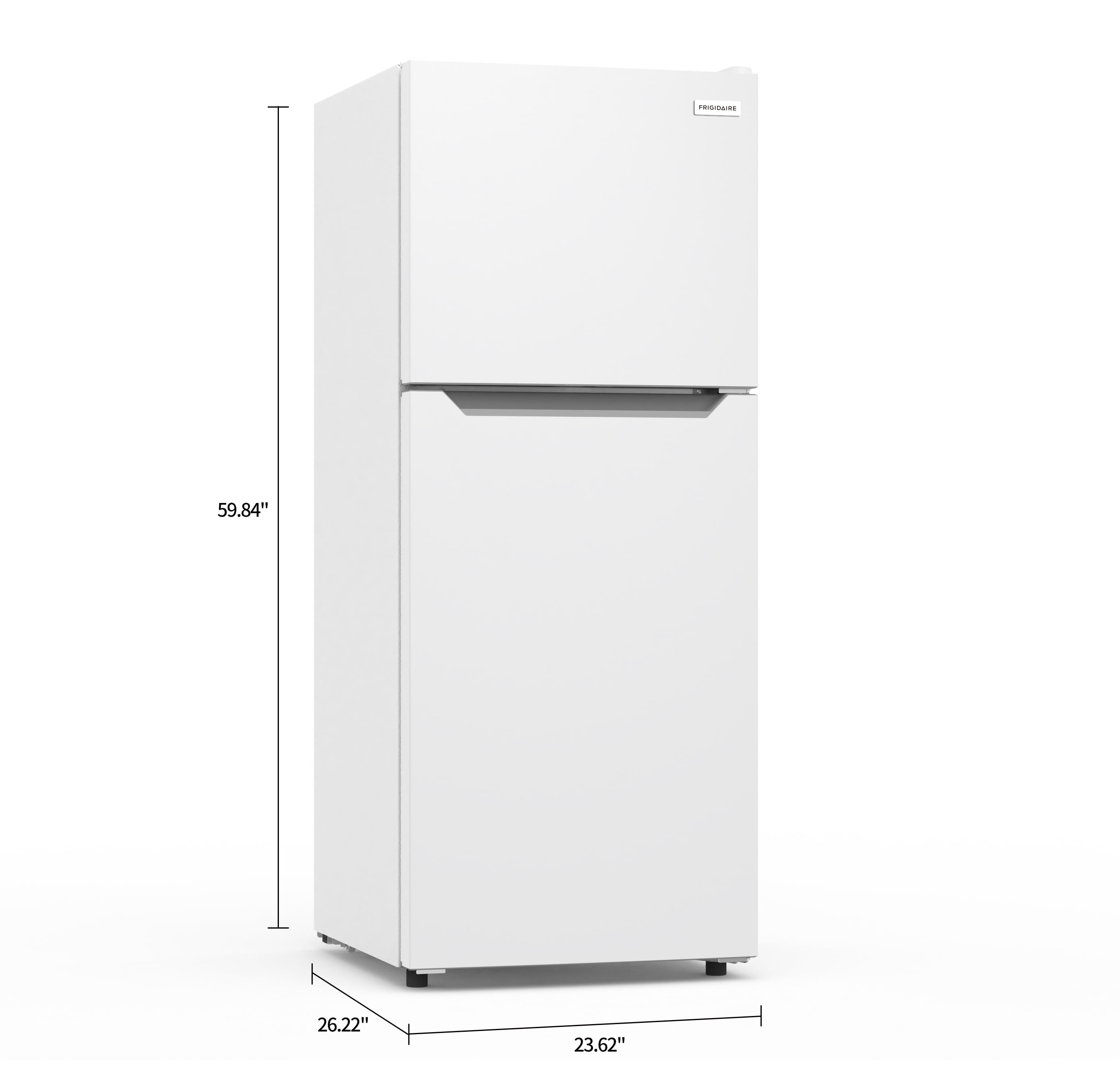 Frigidaire 10 Cu. ft Top Freezer Refrigerator, Frost-Free Apartment Size Fridge for Kitchen, Office, White