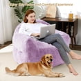 thumbnail image 2 of Qinaqin 39-Inch Bean Bag Chair-Purple-Foam Filled-For Living Room- cm de Profundidadorm, 2 of 6