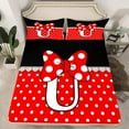 thumbnail image 2 of Erosebridal Cute Letter U Twin Sheet Sets, Monogrammed A to Z Decor Bedding Twin Size, Princess Bow Decor, 2 of 7