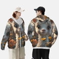 thumbnail image 4 of Balery Adorable Llama In Flowers Sudadera ligera de manga larga con capucha y protección solar UPF 50+ para hombre y mujer, ideal para pesca y running-3X-Large, 4 of 7