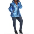 thumbnail image 2 of White Mark Women's Plus Size Metallic Puffer Coat, 2 of 5
