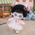 thumbnail image 3 of Muñeca de algodón de felpa Kawaii, figura de súper estrella rellena, sin atributos, cuerpo gordo, muñeca Llorona, puede cambiar la ropa, regalo, 20cm, nuevo, 3 of 5