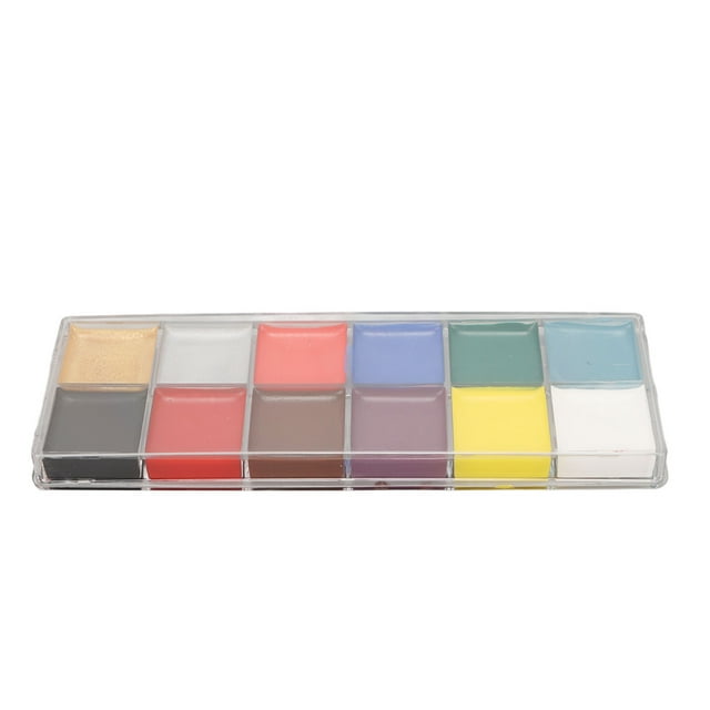 Face Paint Palette, Face Body Paint Palette Set DIY 12 Colors Oily For Festivals