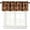 Coffeee-5, variant on Warm Coffee Valances Curtains for Windows, Vintage Style Windows Curtain Valance for Kitchen Bedroom Bathroom Decor with Rod Pocket, One Panel 54X18 Inches