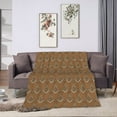thumbnail image 6 of DouZhe Ultra-Soft Micro Fleece Lightweight Flannel Bed Blanket, Brown Mason Masonic Symbol Print Cozy Warm Throw Blankets, 40"x30", 6 of 7