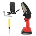 thumbnail image 2 of Electric Chain Saw Red Mini Handheld Rechargeable HighPower Outdoor Tree Felling Tool, 2 of 7
