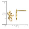 thumbnail image 3 of Real 14kt Yellow Gold Polished Gecko Post Earrings; for Adults and Teens; for Women and Men, 3 of 3