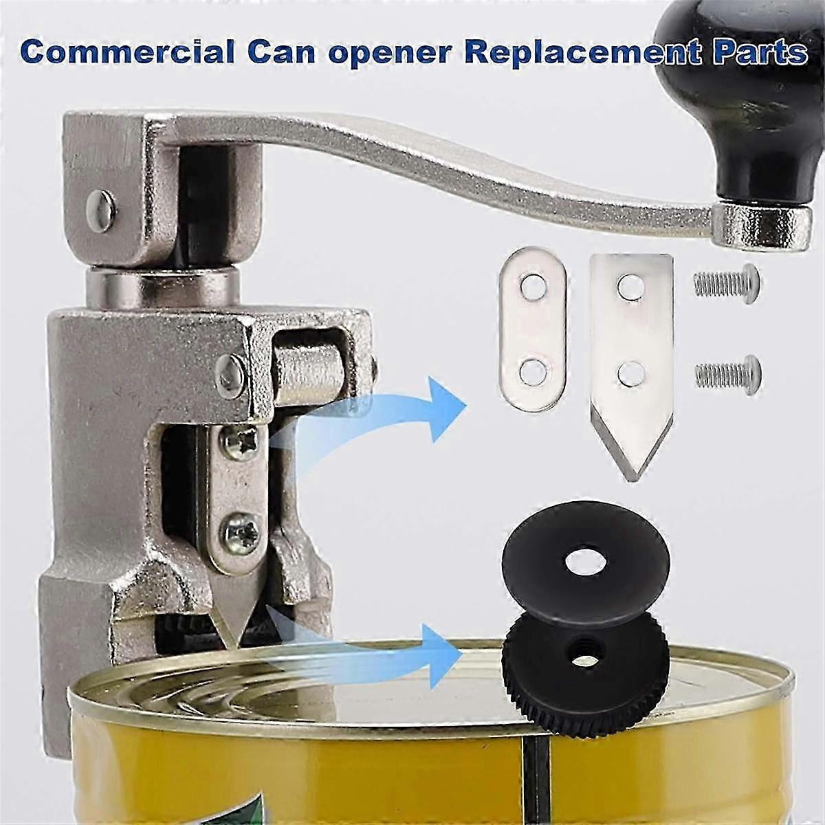 Commercial Can Opener Replacement Parts Kit - Knife/Blade & Gear Compatible For Edlund 1 Manual Can