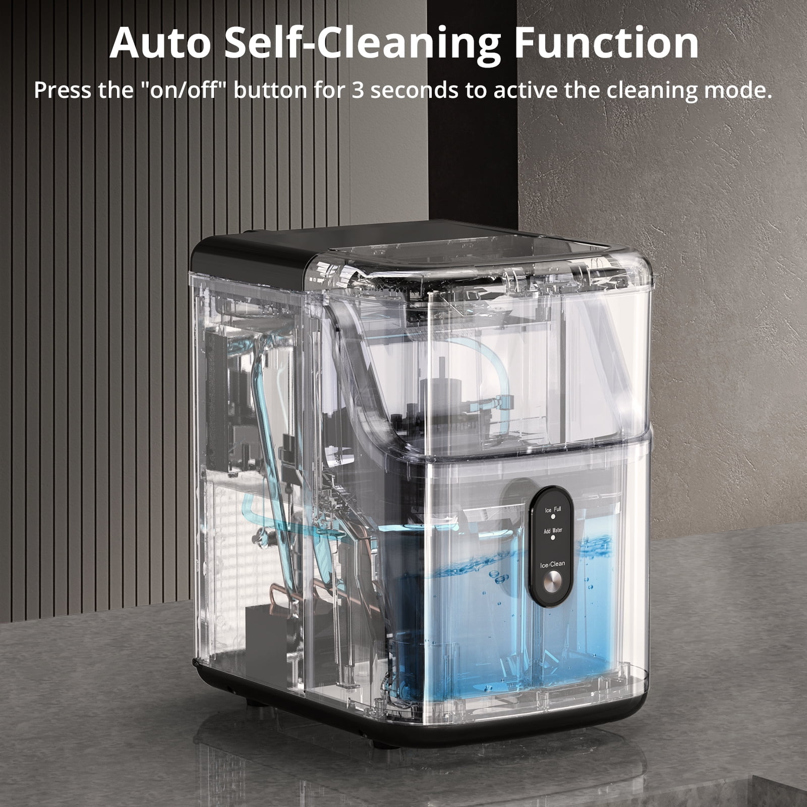 WildBreak Ice Maker HZB-15NB, 36 Lbs/24 hours, Soft Chewable Ice, 310 Watt, Silver