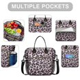 thumbnail image 2 of Pink and Black Of Leopard Print Womens Lunch Box for Work,Insulated Large Lunch Bag for Tween and Teen,Loncheras Para Mujer,Leakproof Adult Lunch Bag for Work,Beach,Travel,Picnic,Camping, 2 of 7