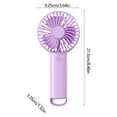 thumbnail image 3 of Qocolhg Mini Portable Handheld Fan with Buckle, High Speeds Small Fan, USB Rechargeable Hand Fans, Battery Operate Personal Fan for Outdoor, Indoor, Commute, Office, Travel, Purple, Summer Clearance, 3 of 6