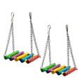 thumbnail image 3 of Bird Swing Stand Hanging Swing for Indoor Playtime Made of Bamboo and Wood Assorted Color for Entertainment 2Pcs, 3 of 3