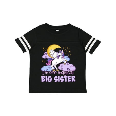 

Inktastic I m One Magical Big Sister Purple Unicorn Design Gift Toddler Boy or Toddler Girl T-Shirt