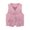 Pink, variant on Boys Girls Retro Western Fringe Vest T Shirt for Toddler Kids Hippie Denim Look Outfit Top Costume 160 Size Coffee