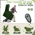 thumbnail image 5 of Furmax Electric Power Lift Recliner Soft Corduroy Chair Sofa with with 8 Vibrating Massages Ergonomic Lounge Chair with 2 Cup Holders and Side Pocket,Green, 5 of 7