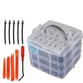 thumbnail image 1 of Cajas de retención de automóviles Sujetadores de parachoques con corbatas de cable Kit de removedor de sujetadores Accesorios de automóviles Reemplazos automáticos Partes 635 PCS Yuarrent VI002342-00B, 1 of 7