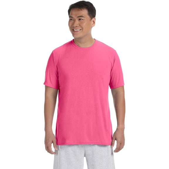 The Gildan Adult Performance 5 oz T-Shirt - SAFETY PINK - XL
