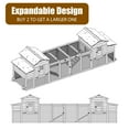 thumbnail image 5 of Gowoodhut Chicken Coop Solid Wood with Large Run Cage 2 Stories - Asphalt Roof, Nest Box, Pu Wheels, Expandable Solid Wood Cage, 5 of 7