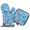 Multicolor 1, variant on CURLYOOT Green Blue Peacock Feather Oven Mitts and Pot Holders Sets of 2, Non-Slip Washable Hot Pads and Oven Gloves for Kitchen Cooking Baking