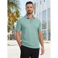 thumbnail image 6 of QPNGRP Mens Polo Shirts Short Sleeve Casual Regular Stylish Dry Fit Performance Designed Collared Golf Polo Shirts for Men, 6 of 8