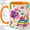 Orange, variant on Flamingo Backpack Accent Mug, 11oz Ceramic Coffee Cup for Students