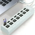 thumbnail image 1 of USB HUB 2.0 7 Port Multiple Expander With Multi USB Splitter Hub Use Power Adapter Computer Accessorie, 1 of 7