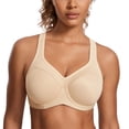thumbnail image 1 of Sujetador deportivo SYROKAN para mujer Full Support High Impact 32D Beige, 1 of 4