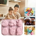 thumbnail image 2 of Harpily 50% Off Clear! Popsicles Molds Easter Rabbit Egg Silicone Cake Chocolate Cake Baking Abrasive, 2 of 8