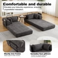 thumbnail image 3 of CARZZI LIFE 79" Convertible Sofa Bed with Pillows, Corduroy Folding Sleeper Sofa with Fixed-Shape Frame, Boneless Couch for Living Room Bedroom, Floor Sofa Lounge No Assembly Required (Grey), 3 of 9