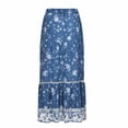 thumbnail image 6 of Skirts for Women Summer Relaxed Fit Color Block Soft 2026 Elastic High Waist Chiffon Flowy Skirts with Pockets, 6 of 8