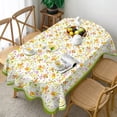 thumbnail image 2 of Spring Tablecloth, Waterproof Floral Table Cloth, Oval 60 x 84 inch, Fabric Table Cloth for Dining, Holiday, Parties, Picnic, indooor, Outdoor, 2 of 6