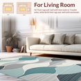 thumbnail image 2 of ODIKA 4'x6' Machine Washable Non-Slip Area Rug, Textured Wave Design Floor Covering High Traffic Rug, Teal, 260342, 2 of 7