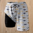 thumbnail image 3 of Womens Swim Shorts with Compresssion Liner 2026 Summer Casual Elastic Waist Leopard Print Board Shorts with Pockets Beachwear, 3 of 4