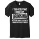 thumbnail image 2 of Outdoor men's clothing, I should stop drinking funny senior T-shirt, funny men short sleeve graphic T-shirt series black, 2 of 7