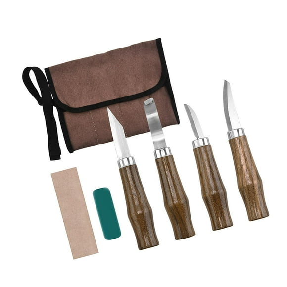 KLKCMS 7 Pieces Premium Wood Carving Knife Kit Woodworking Carpenter Tool Detail Cutter