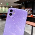 thumbnail image 4 of Compatible with iPhone 12 Case Cute Glitter Slim Bumper, Purple Sparkly Silicone Shockproof Protective Phone Case for Women Girls (Purple), 4 of 13