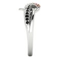 thumbnail image 3 of Solitaire with Accents Engagement Ring for Women - 0.22ct Simulated Red Diamond in 14K White Gold Promise Ring, 3 of 7