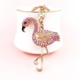 thumbnail image 2 of Flamingo Alloy Rhinestones Keyring,Gold Sparkling Charm Keychain Pendant, 2 of 5