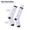 thumbnail image 5 of Balery Flamingo and Pineapple Printed Novelty Socks Men's Women's Crew Socks Sports Socks Knee High Socks Cotton Socks Quirky and Cool Socks, 5 of 9