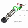thumbnail image 2 of Cigarette Lighter with Light, Universal Car Motocycle Boat Cigarette Lighter Power Plug Replacement DC 12V, Green Light, 2 of 6