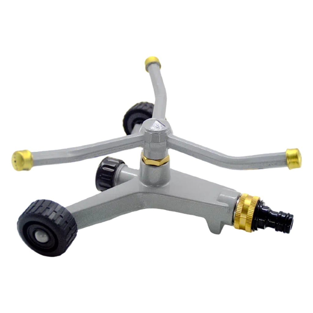 Reliable Metal Garden Sprinkler With Moving Base For Efficient Yard Watering