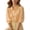 Yellow, variant on Womens Work Shirts Dressy 3/4 Sleeve Striped Button Down Blouse Casual Lapel Puff Cuff Comfortable Office Tops Blue S