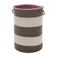thumbnail image 1 of Color Block Round Basket - Pink/Gray 18''x12'', 1 of 2