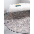 thumbnail image 1 of Unique Loom 3134331 6 x 6 ft. Gaisberg Salzburg Round Rug, Gray, 1 of 1